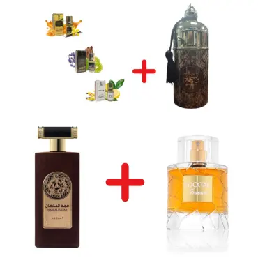 Asdaaf Majd Al Sultan + Fragrance World Cocktail Intense + My Perfumes Waseemah + 3 μίνι αρωματικά έλαια
