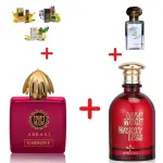 Fragrance World Abraaj Carmine + Τα αρώματά μου Love More Worry Less + Otoori Jameela + 3 μίνι αρωματικά έλαια