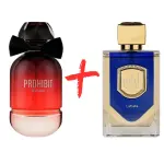 Fragrance World Prohibit Rouge και Lattafa Liam Blue Shine 