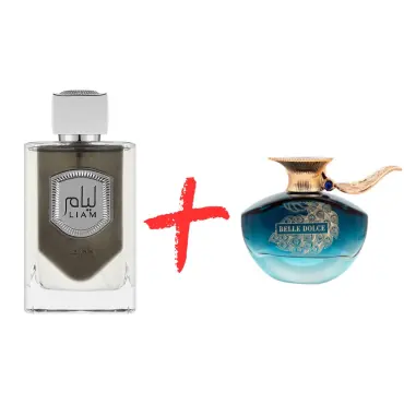 Lattafa Liam Grey και Fragrance World Belle Dolce